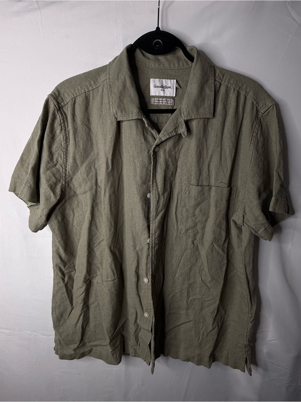 Goodfellow & Co Olive Short-Sleeve Button-Down Shirt